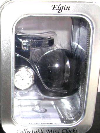 (image for) Elgin High Heel Stiletto Shoe Black Mini Clock Collectible - Click Image to Close